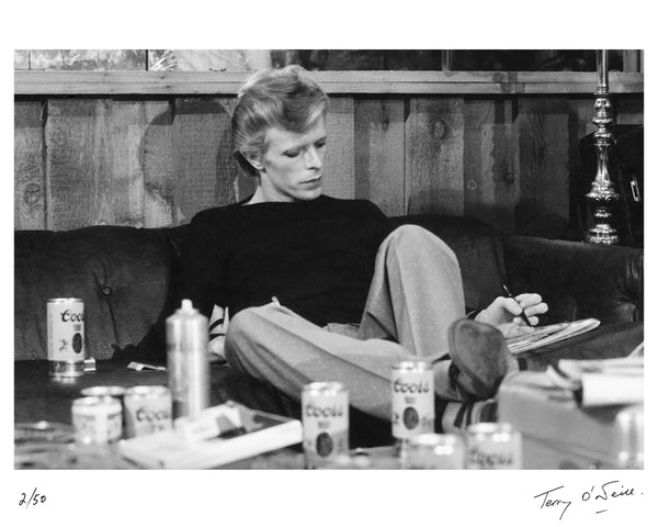 David Bowie recording Young Americans, 1974 — Limited Edition Print - Terry O'Neill
