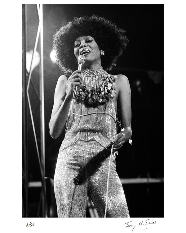 Diana Ross on stage in London, 1973 — Limited Edition Print