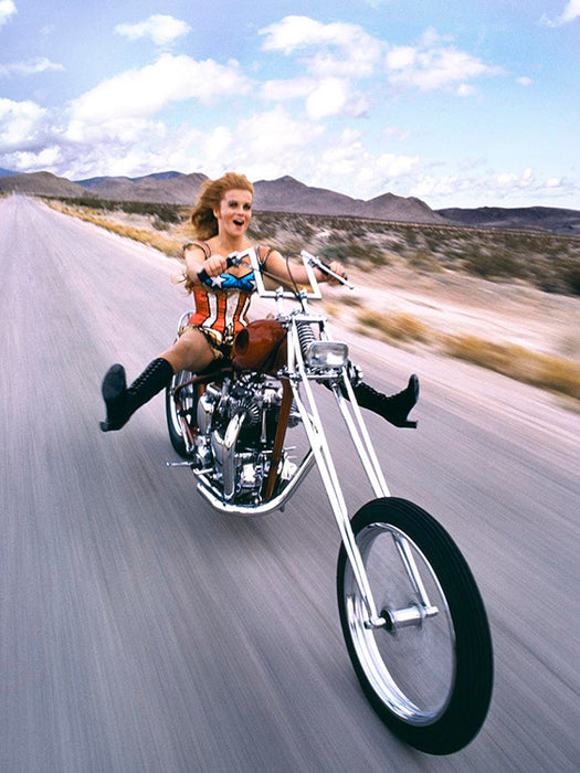 Ann-Margret on a chopper motorbike, 1971 — Limited Edition Print - Douglas Kirkland | Iconic Images