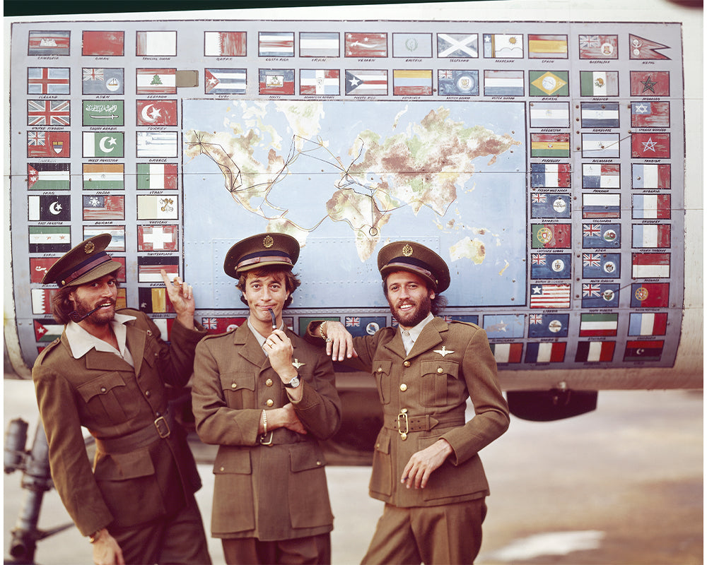 The Bee Gees in uniform, 1978 — Limited Edition Print - Ed Caraeff