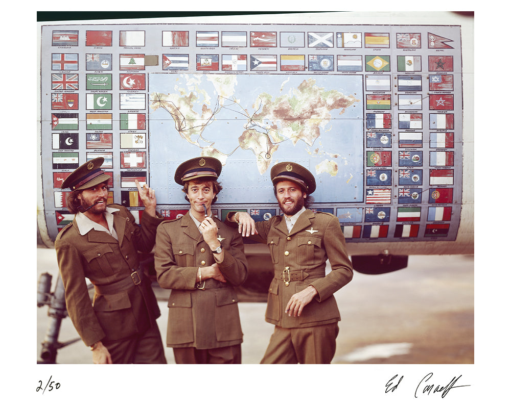 The Bee Gees in uniform, 1978 — Limited Edition Print - Ed Caraeff