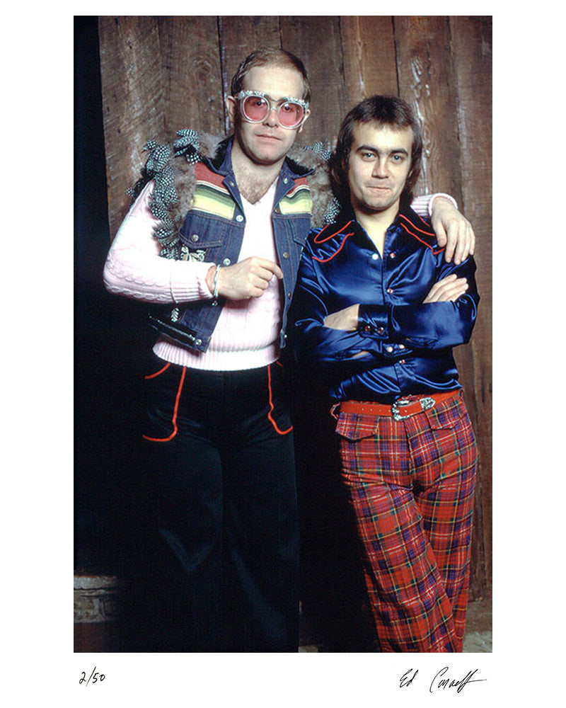 Elton John with Bernie Taupin, 1973 by Ed Caraeff – Limited Edition Print.