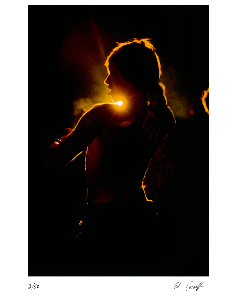 Iggy silhouette at Whisky a Go Go, 1970 — Limited Edition Print - Ed Caraeff