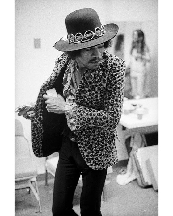 Jimi Hendrix at Anaheim Convention Center, 1968 — Limited Edition Print - Ed Caraeff