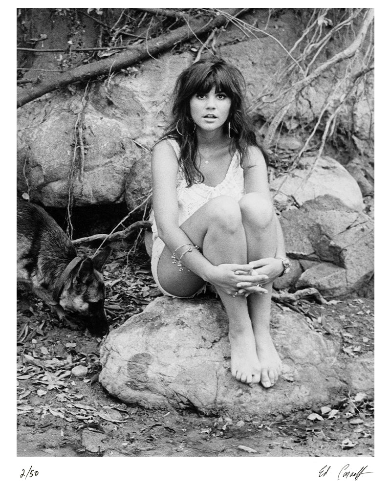 Linda Ronstadt Hand Sown...Home Grown photoshoot, 1968 by Ed Caraeff – Limited Edition Print.