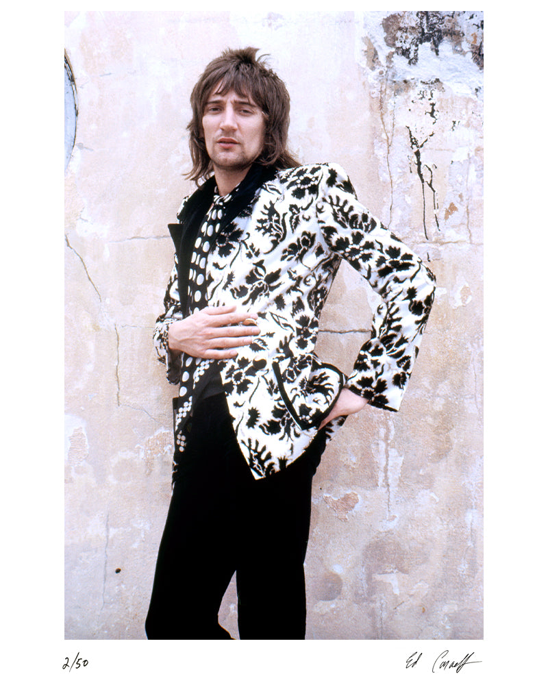 Rod Stewart Never a Dull Moment photoshoot, 1972 by Ed Caraeff – Limited Edition Print.