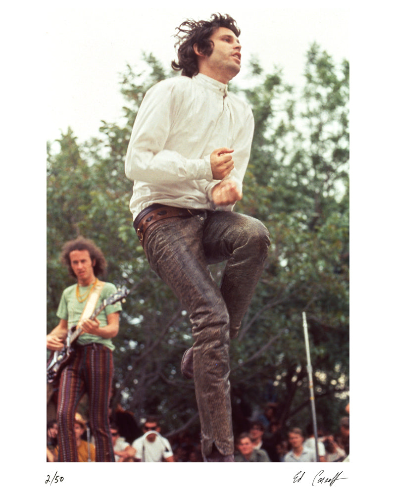 Jim Morrison at the Northern California Folk-Rock Festival, 1968 by Ed Caraeff – Limited Edition Print.