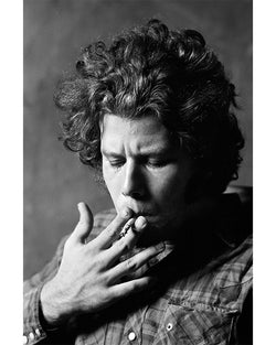 Tom Waits smoking during a Studio Session, 1972 — Limited Edition Print - Ed Caraeff