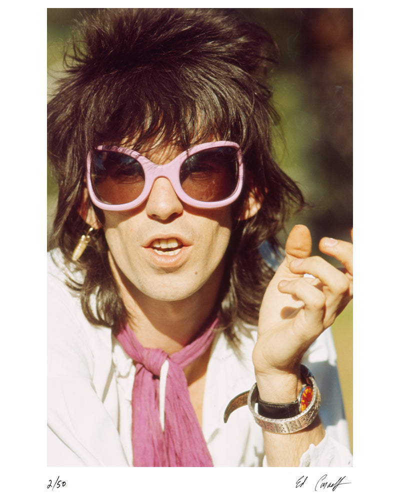 Keith Richards at home in Bel Air, 1970 by Ed Caraeff – Limited Edition Print.