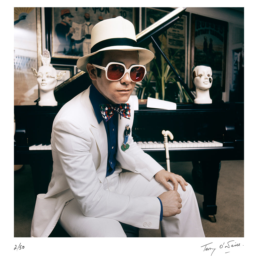 Elton John at home in Windsor, 1974 — Limited Edition Print - Terry O'Neill