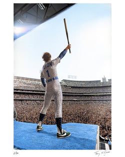 Elton John standing on a piano (colourised), 1975 - Limited Edition Print by Terry O'Neill – Limited Edition Print.
