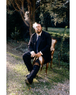 Luciano Pavarotti at his villa - Limited Edition Print by Eva Sereny – Limited Edition Print.