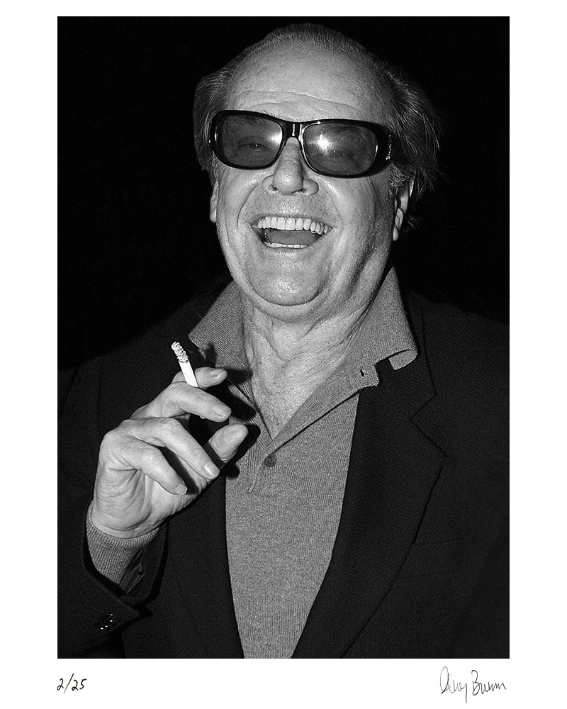 Jack Nicholson smoking a cigarette, 2008 by Greg Brennan – Limited Edition Print.