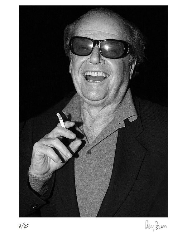 Jack Nicholson smoking a cigarette, 2008 — Limited Edition Print - Greg Brennan