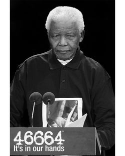 Nelson Mandela speaking at his 90th birthday, London, 2008 — Limited Edition Print - Greg Brennan
