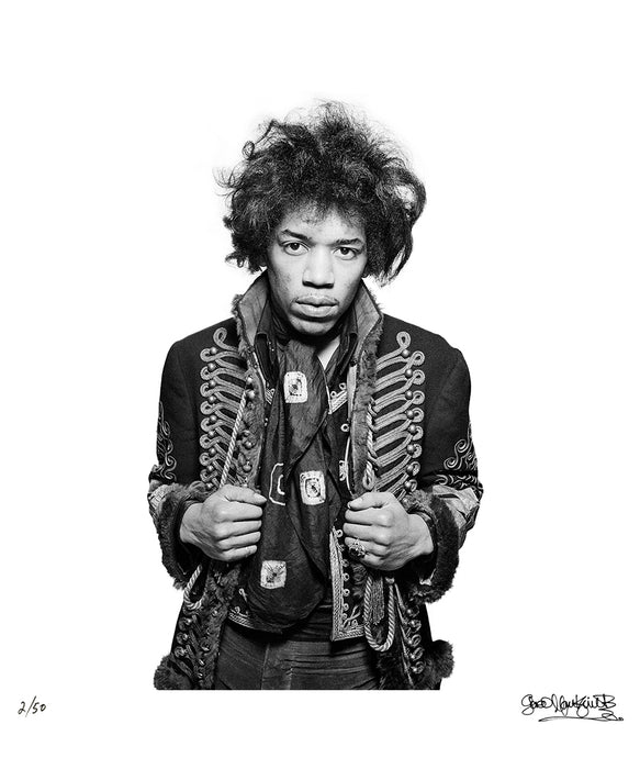 Jimi Hendrix looks directly at the camera, 1967 — Limited Edition Print - Gered Mankowitz
