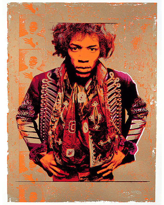 Jimi Hendrix with hands on hips (reinterpreted), 1967 — Limited Edition Print - Gered Mankowitz