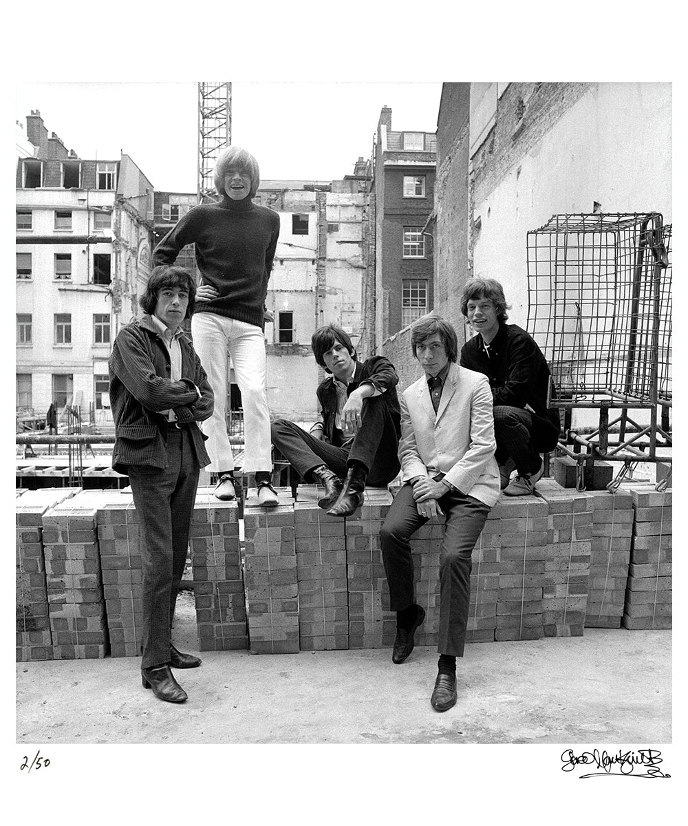 The Rolling Stones in Ormond Yard, 1965 by Gered Mankowitz – Limited Edition Print.