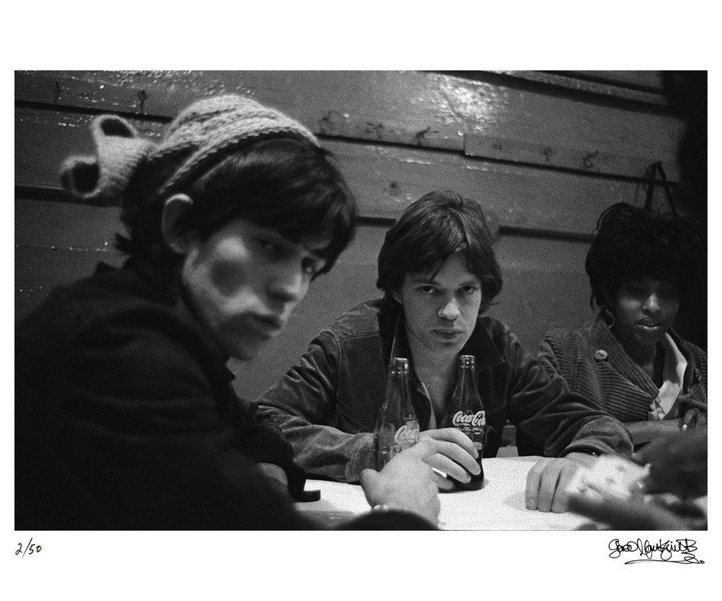 Keith Richards and Mick Jagger drinking backstage, 1965 — Limited Edition Print - Gered Mankowitz
