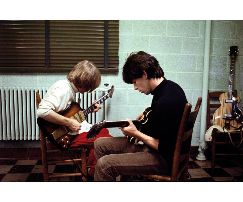 Brian Jones and Keith Richards backstage, 1965 — Limited Edition Print - Gered Mankowitz