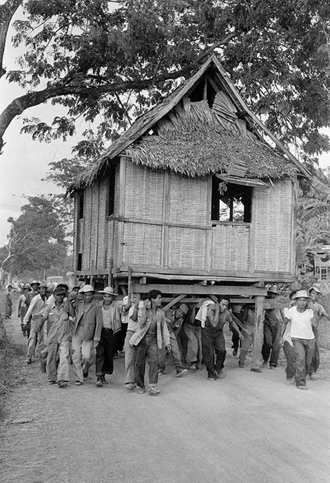 Moving a house in Mactan, 1955 — Limited Edition Print - George Rodger