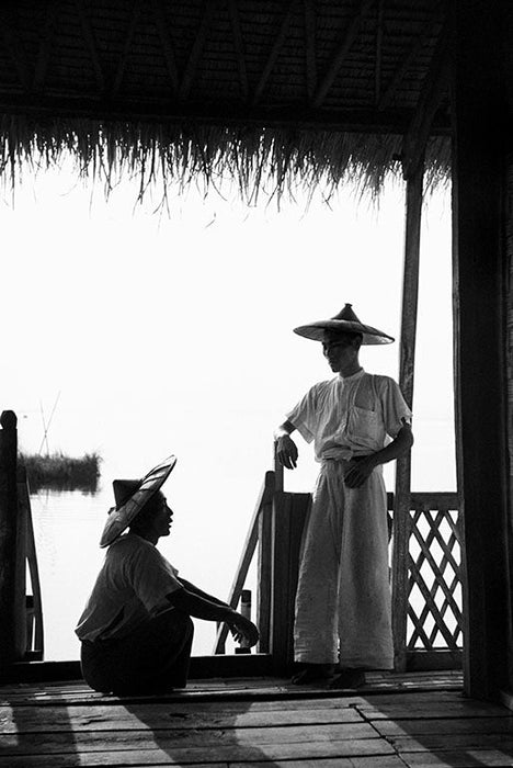 Two men talking at Inle Lake, 1942 — Limited Edition Print - George Rodger
