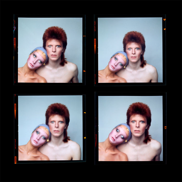 David Bowie & Twiggy Pin Ups contact sheet, 1973 — Limited Edition Print - Justin De Villeneuve