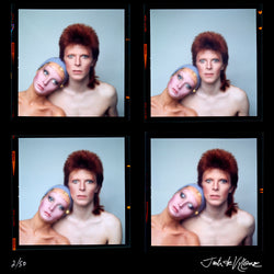 David Bowie & Twiggy Pin Ups contact sheet, 1973 - Limited Edition Print by Justin de Villeneuve – Limited Edition Print.