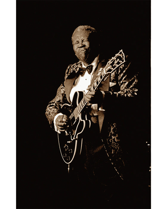 B.B. King performing on stage, 1999 — Limited Edition Print - Janet Macoska