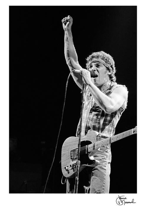 Bruce Springsteen at Richfield Coliseum, 1984 — Open Edition Print - Janet Macoska