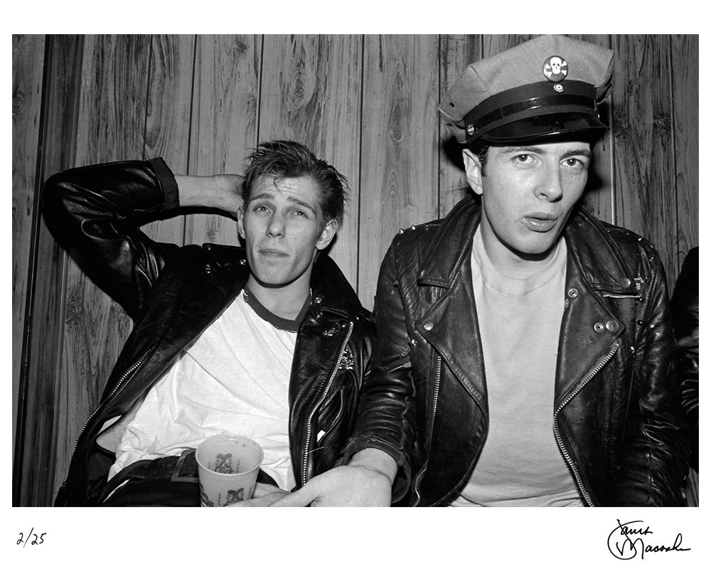 Paul Simonon & Joe Strummer backstage at the Agora Theatre, 1979 — Limited Edition Print - Janet Macoska