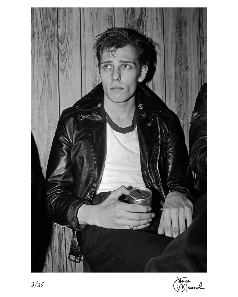 Paul Simonon backstage at Agora Theatre, 1979 — Limited Edition Print - Janet Macoska