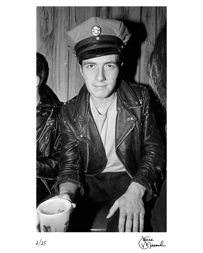 Joe Strummer backstage at Agora Theatre, 1979 — Limited Edition Print - Janet Macoska