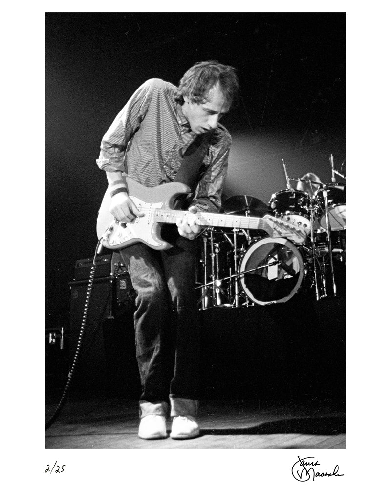 Mark Knopfler performing at Agora Theatre, 1980 — Limited Edition Print - Janet Macoska