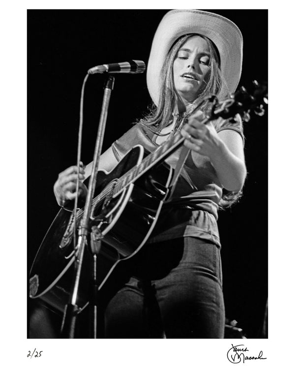 Emmylou Harris performing at Blossom Music Center, 1978 — Limited Edition Print - Janet Macoska