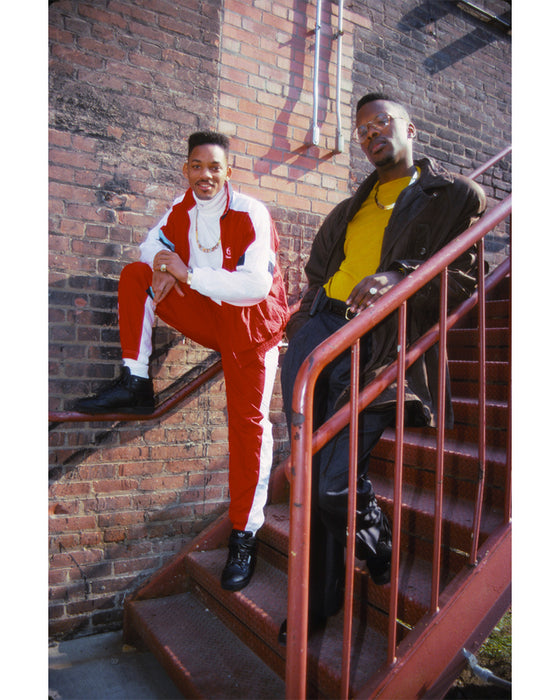 Jazzy Jeff & The Fresh Prince in a stairwell, 1989 — Limited Edition Print - Janet Macoska