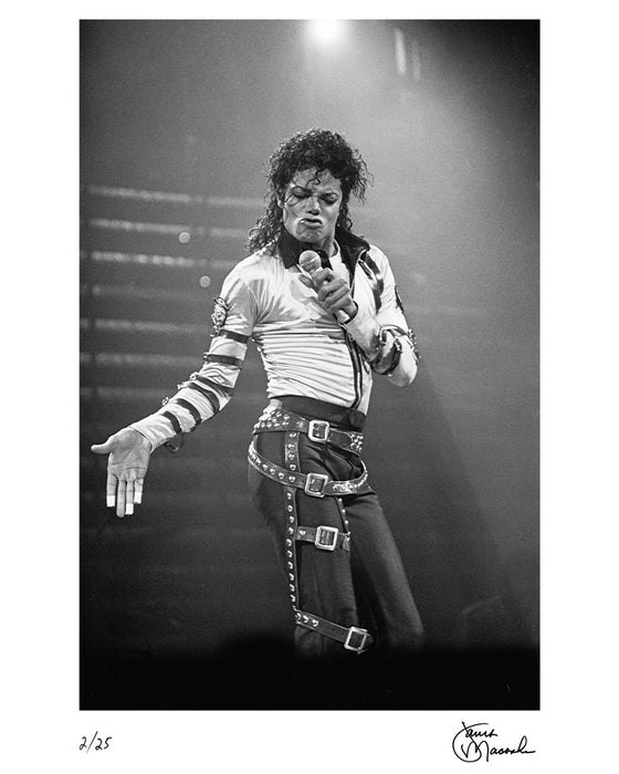 Michael Jackson performing at Richfield Coliseum, 1988 — Limited Edition Print - Janet Macoska
