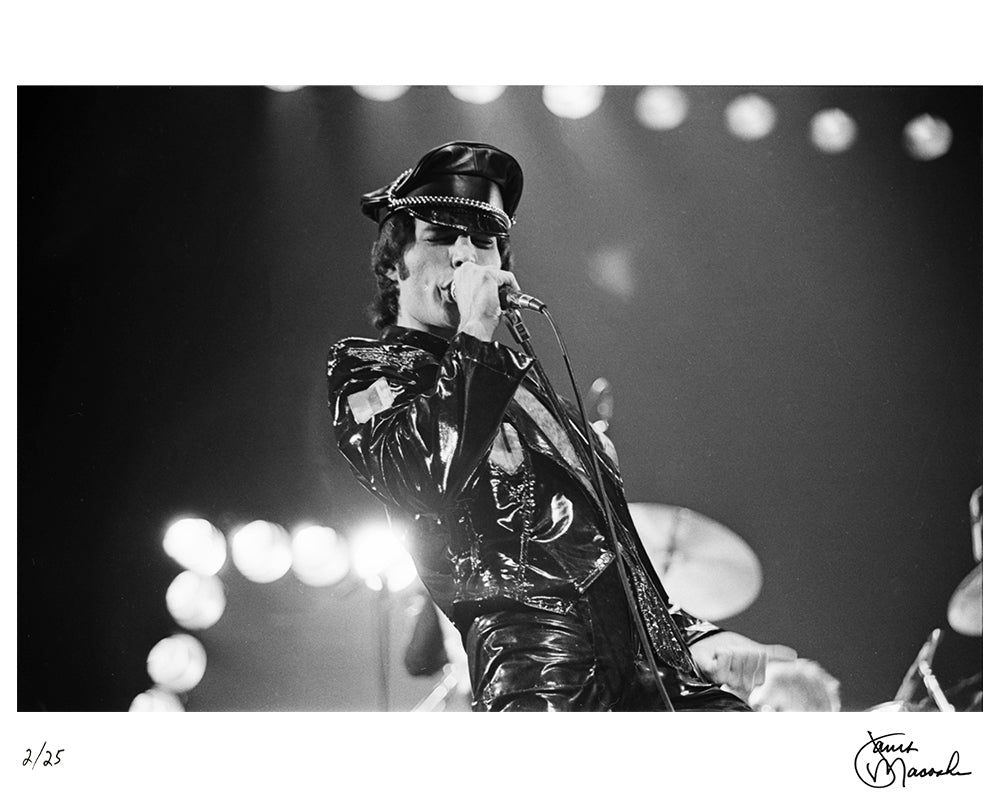 Freddie Mercury at Richfield Coliseum, 1978 by Janet Macoska – Limited Edition Print.