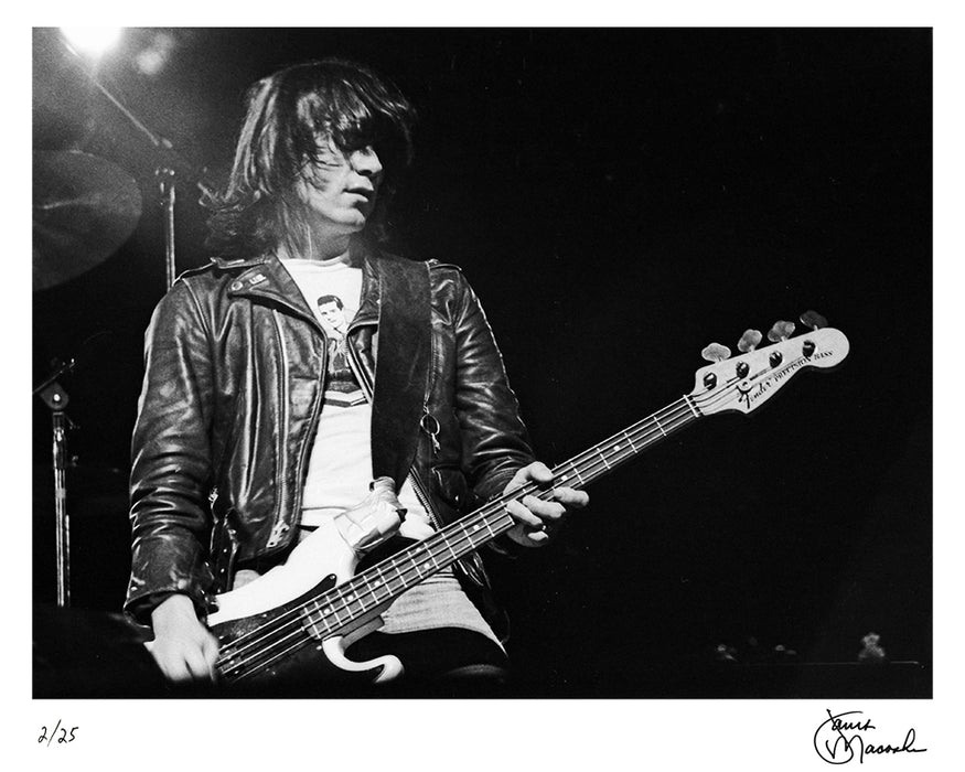 Dee Dee Ramone at the Cleveland Music Hall, 1977 — Limited Edition Print - Janet Macoska