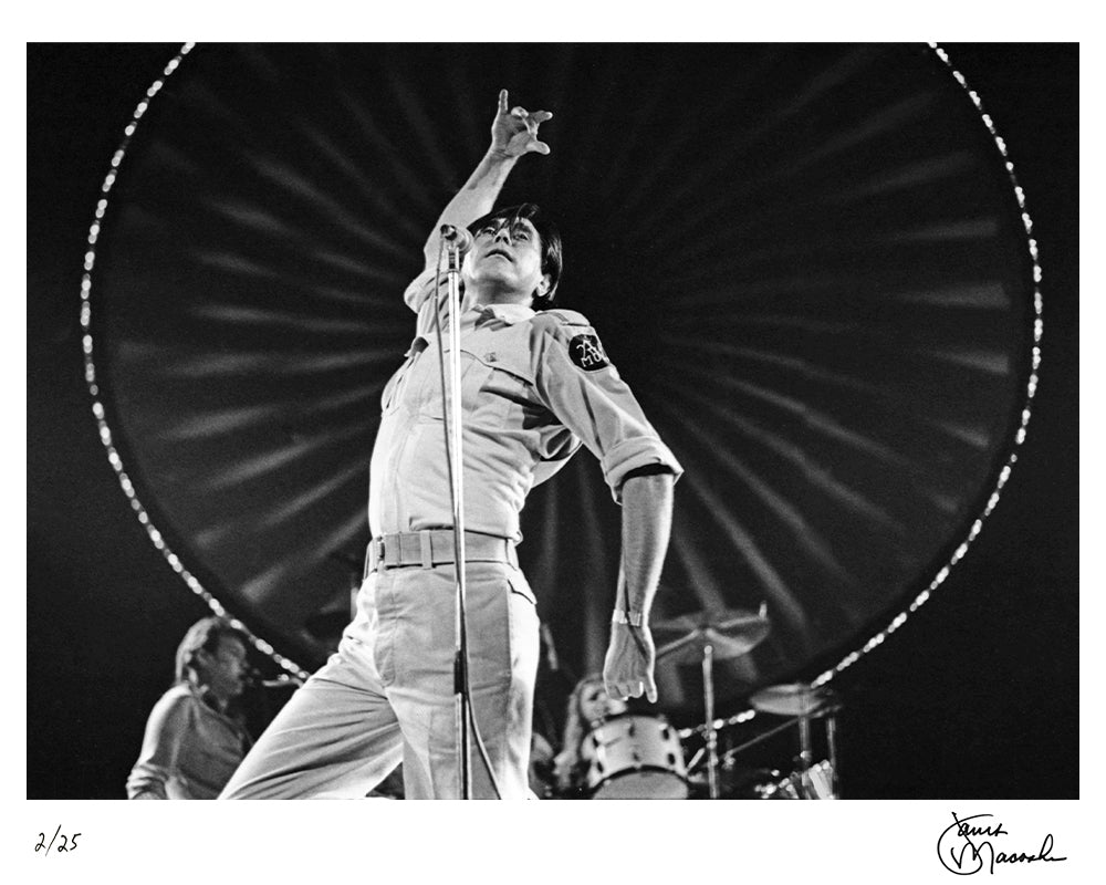 Bryan Ferry at Cleveland Public Auditorium, 1975 by Janet Macoska – Limited Edition Print.