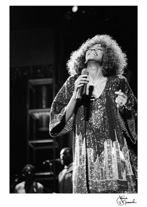 Whitney Houston at Blossom Music Center, 1986 — Open Edition Print - Janet Macoska