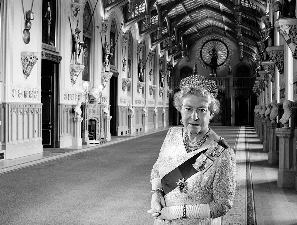 Queen Elizabeth II at Windson Castle, 2001 by John Swannell – Limited Edition Print.