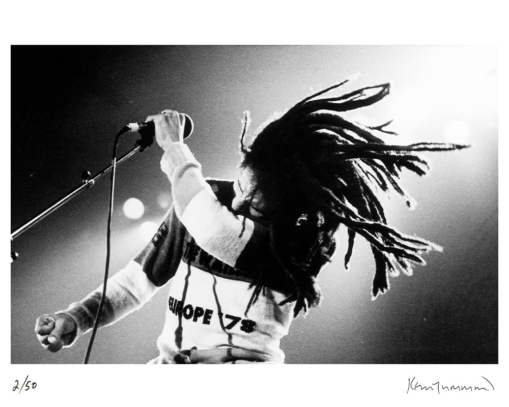 Bob Marley at Bingley Hall, 1978 by Kevin Cummins – Limited Edition Print.