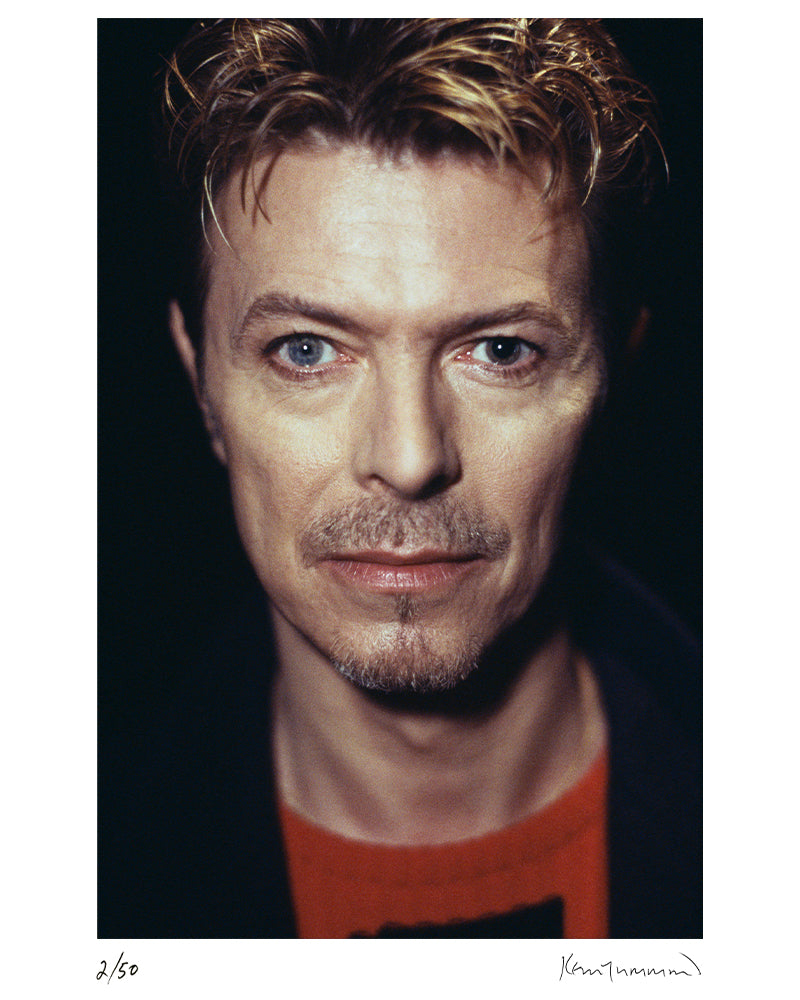 David Bowie close up portrait, 1995 — Limited Edition Print - Kevin Cummins