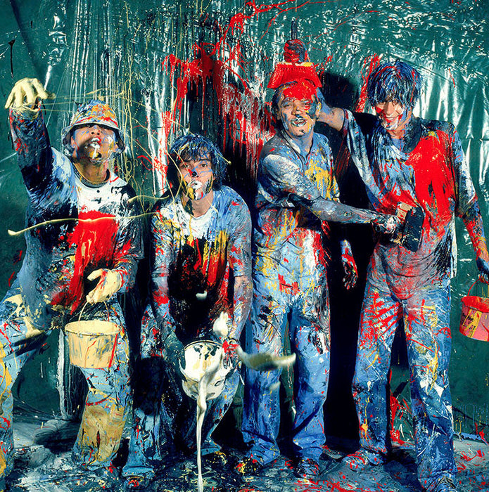The Stone Roses standing in paint, 1989 — Limited Edition Print - Kevin Cummins