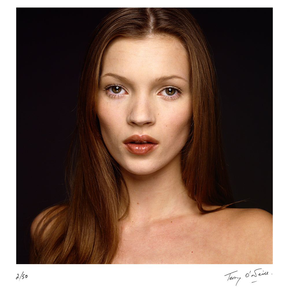 Kate Moss posing for a portrait, 1992 — Limited Edition Print - Terry O'Neill
