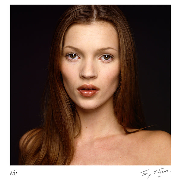 Kate Moss posing for a portrait, 1992 — Limited Edition Print - Terry O'Neill