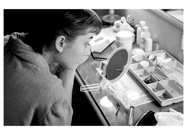 Audrey Hepburn backstage at Fulton Theatre, 1952 — Open Edition Print - Lawrence Fried