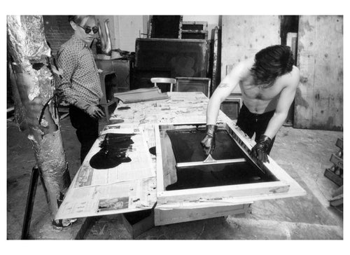 Andy Warhol with Philip Fagan at The Factory, 1965 — Open Edition Print - Lawrence Fried