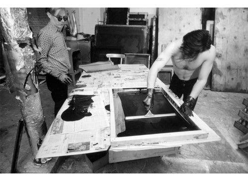 Andy Warhol with Philip Fagan at The Factory, 1965 — Open Edition Print - Lawrence Fried